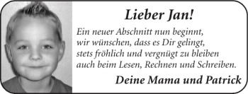 Glückwunschanzeige von Jan  von Super Sonntag / Super Mittwoch