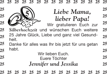 Glückwunschanzeige von Mama Papa von Super Sonntag / Super Mittwoch
