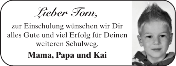 Glückwunschanzeige von Mama Papa und Kai von Super Sonntag / Super Mittwoch