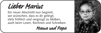 Glückwunschanzeige von Marius  von Aachener Zeitung / Aachener Nachrichten