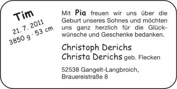 Glückwunschanzeige von Tim  von Super Sonntag / Super Mittwoch