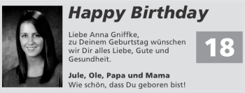 Glückwunschanzeige von   von Super Sonntag / Super Mittwoch