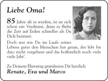 Glückwunschanzeige von Oma  von Super Sonntag / Super Mittwoch