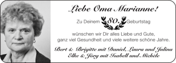 Glückwunschanzeige von Oma Marianne von Aachener Zeitung / Aachener Nachrichten