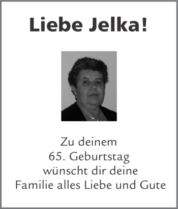 Glückwunschanzeige von Jelka  von Super Sonntag / Super Mittwoch
