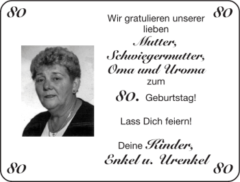 Glückwunschanzeige von Kinder u von Super Sonntag / Super Mittwoch