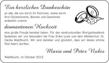 Glückwunschanzeige von Maria und Peter Nobis von Super Sonntag / Super Mittwoch