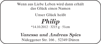 Glückwunschanzeige von Philip  von Super Sonntag / Super Mittwoch