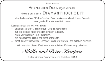 Glückwunschanzeige von Sibilla und Peter Kempen von Super Sonntag / Super Mittwoch