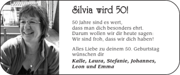 Glückwunschanzeige von Silvia Silvia von Super Sonntag / Super Mittwoch