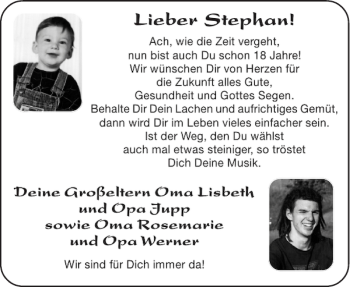 Glückwunschanzeige von Stephan  von Aachener Zeitung / Aachener Nachrichten