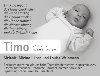 Glückwunschanzeige von Timo  von Super Sonntag / Super Mittwoch