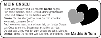 Glückwunschanzeige von ENGEL Mathis von Super Sonntag / Super Mittwoch