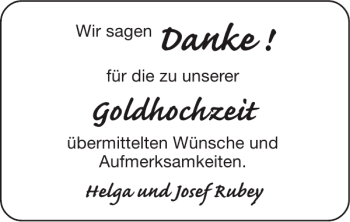 Glückwunschanzeige von Goldhochzeit  von Super Sonntag / Super Mittwoch