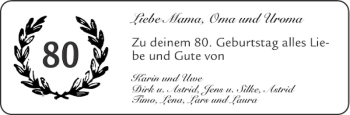 Glückwunschanzeige von Mama Oma und von Aachener Zeitung / Aachener Nachrichten