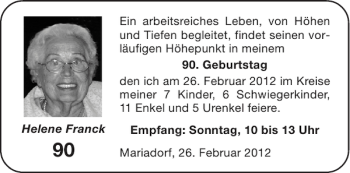 Glückwunschanzeige von   von Aachener Zeitung / Aachener Nachrichten