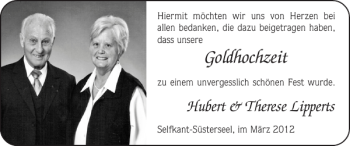 Glückwunschanzeige von Goldhochzeit  von Super Sonntag / Super Mittwoch