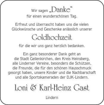Glückwunschanzeige von Loni Karl-Heinz Gast von Super Sonntag / Super Mittwoch