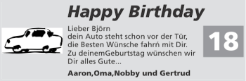 Glückwunschanzeige von   von Aachener Zeitung / Aachener Nachrichten