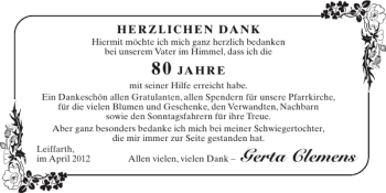Glückwunschanzeige von Gerta Clemens von Super Sonntag / Super Mittwoch