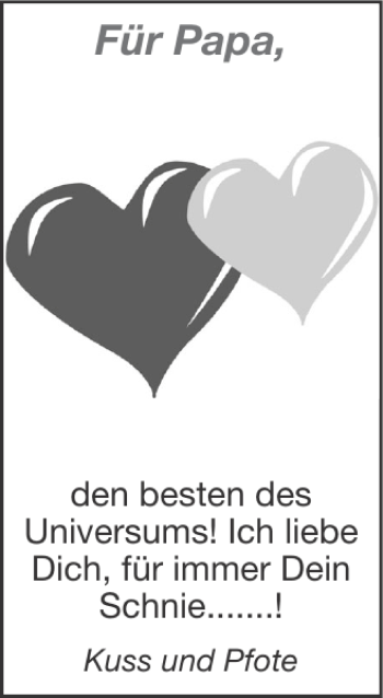 Glückwunschanzeige von Für Papa von Super Sonntag / Super Mittwoch