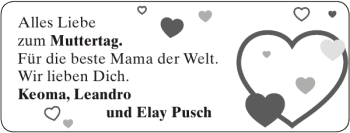 Glückwunschanzeige von Für Mama der lieben von Super Sonntag / Super Mittwoch