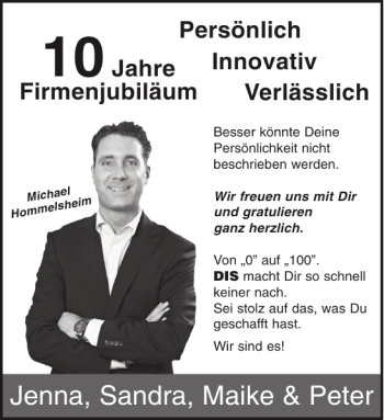 Glückwunschanzeige von Jenna Sandra Maike Peter von Aachener Zeitung / Aachener Nachrichten