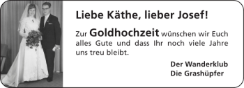 Glückwunschanzeige von Käthe Josef Goldhochzeit von Aachener Zeitung / Aachener Nachrichten