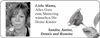 Glückwunschanzeige von Mama Sandra Janine Dennis und Romina  von Super Sonntag / Super Mittwoch