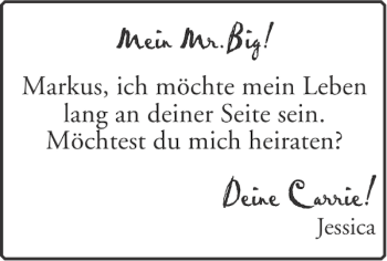 Glückwunschanzeige von Mr.Big Carrie von Aachener Zeitung / Aachener Nachrichten