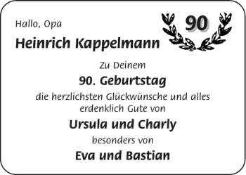 Glückwunschanzeige von   von Aachener Zeitung / Aachener Nachrichten