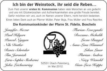 Glückwunschanzeige von der Weinstock Reben von Super Sonntag / Super Mittwoch