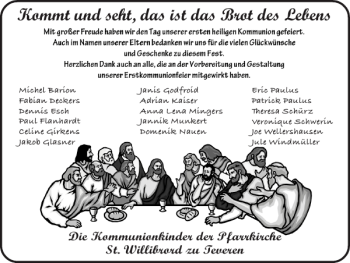 Glückwunschanzeige von und seht ist Brot von Super Sonntag / Super Mittwoch