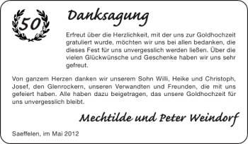 Glückwunschanzeige von Danksagung  von Super Sonntag / Super Mittwoch