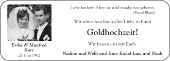 Glückwunschanzeige von Goldhochzeit  von Aachener Zeitung / Aachener Nachrichten