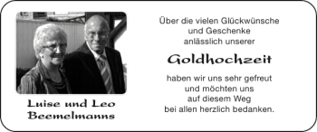 Glückwunschanzeige von Goldhochzeit  von Super Sonntag / Super Mittwoch