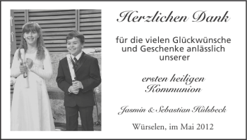 Glückwunschanzeige von ersten heiligen Kommunion von Super Sonntag / Super Mittwoch