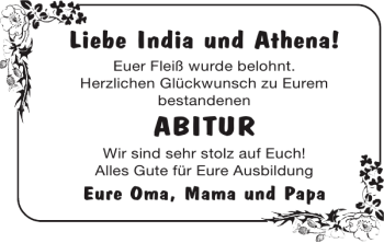 Glückwunschanzeige von ABITUR  von Super Sonntag / Super Mittwoch