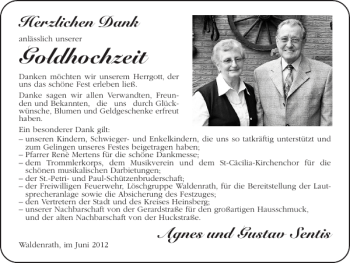 Glückwunschanzeige von Goldhochzeit  von Super Sonntag / Super Mittwoch