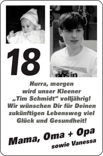 Glückwunschanzeige von Mama Oma Opa von Super Sonntag / Super Mittwoch