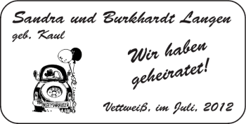 Glückwunschanzeige von haben geheiratet von Super Sonntag / Super Mittwoch