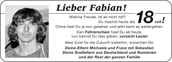 Glückwunschanzeige von   von Aachener Zeitung / Aachener Nachrichten