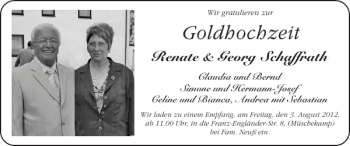 Glückwunschanzeige von Goldhochzeit  von Super Sonntag / Super Mittwoch