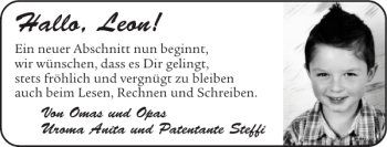 Glückwunschanzeige von Leon  von Super Sonntag / Super Mittwoch