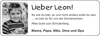 Glückwunschanzeige von Leon  von Aachener Zeitung / Aachener Nachrichten
