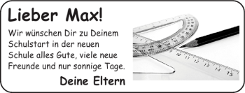 Glückwunschanzeige von Max  von Super Sonntag / Super Mittwoch