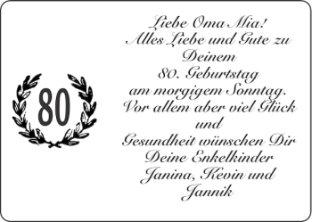 Glückwunschanzeige von Oma Mia von Aachener Zeitung / Aachener Nachrichten