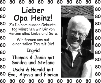 Glückwunschanzeige von Opa Heinz von Aachener Zeitung / Aachener Nachrichten