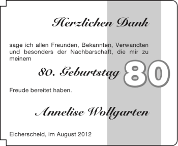 Glückwunschanzeige von   von Aachener Zeitung / Aachener Nachrichten
