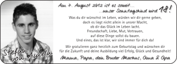 Glückwunschanzeige von   von Aachener Zeitung / Aachener Nachrichten